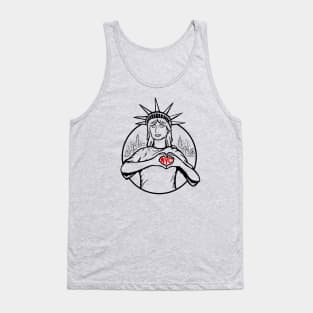 Lady Liberty Heart Hands (NYC Love) Tank Top